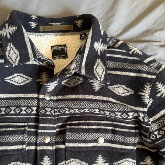 Todd Snyder Other - Todd Snyder Aztec Japanese Basecamp Sherpa lined Snap Shirt Jacket medium $298